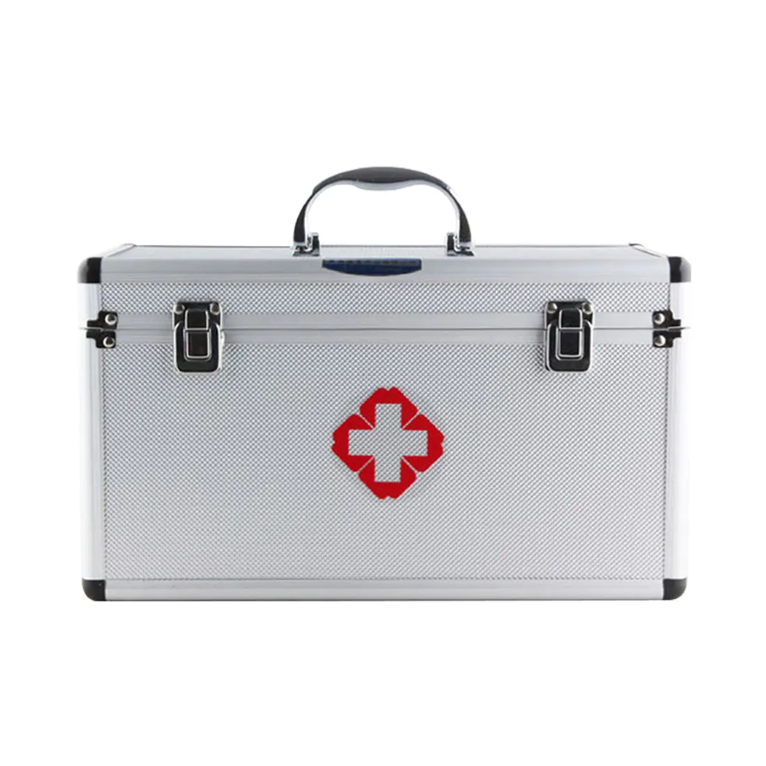 

Red First Aid Emergency Medical Kit Survival Box Empty Medicine Storage Box Multi-Layered Family Medical Carrying Case Organizer