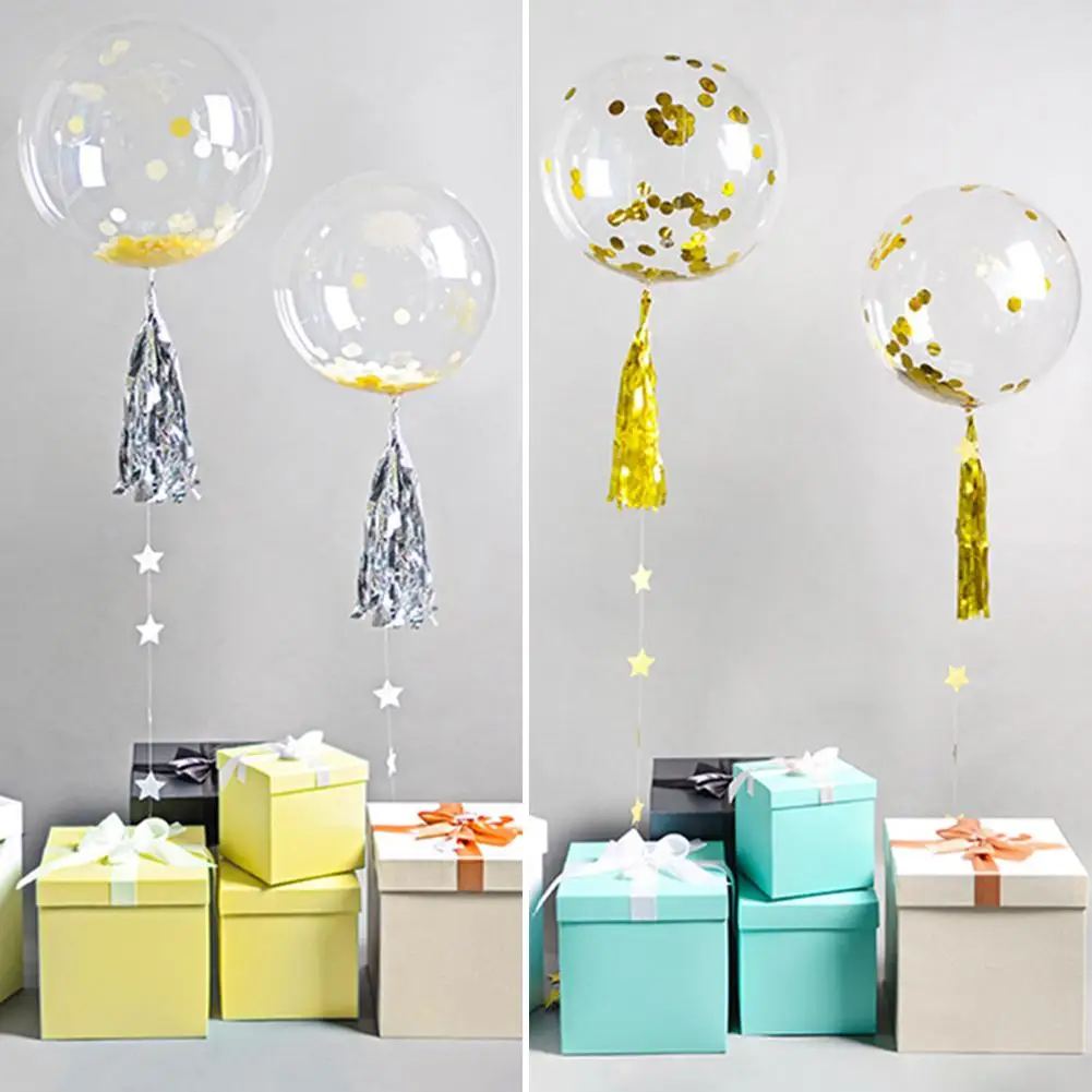 

10PCS Round No Wrinkle Bobo Bubble Balloon Transparent PVC Balloon Birthday Wedding Party Decorations Globos 12/18/24 Inches 20E