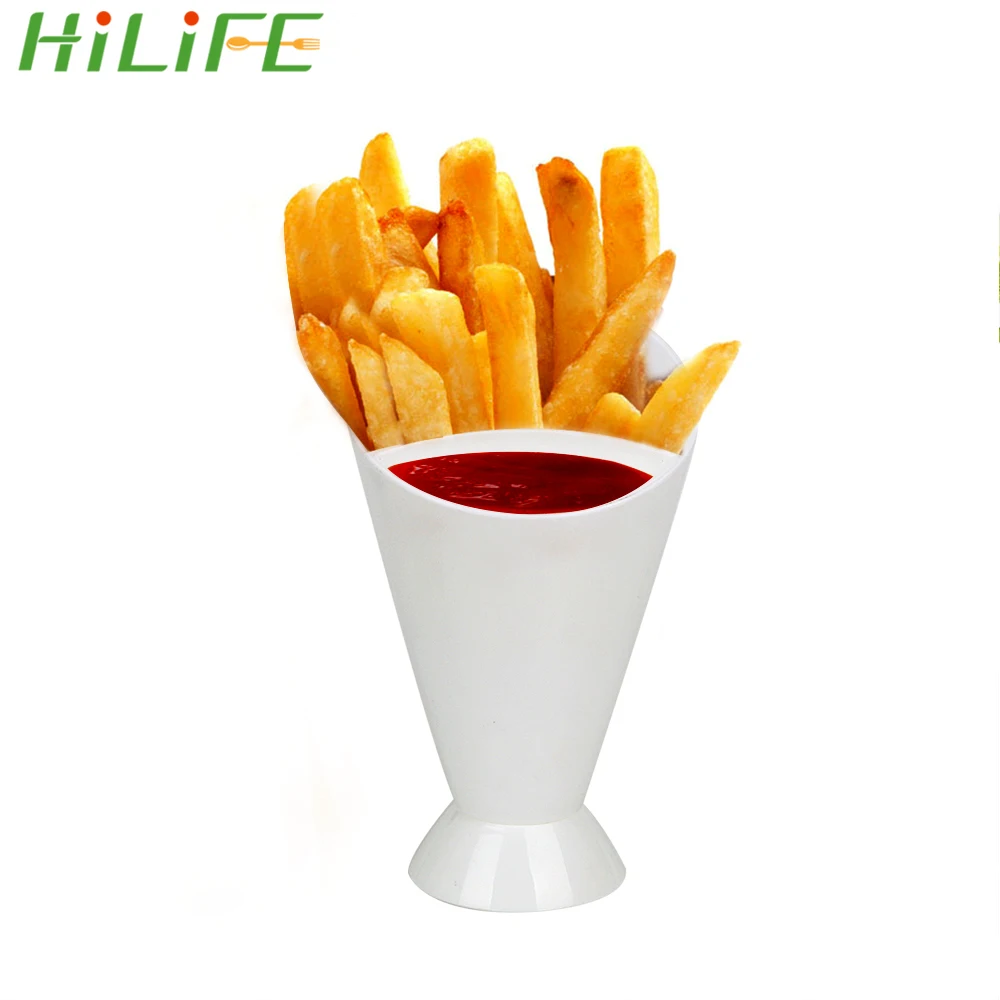 HILIFE французский Картофель чип конус Салат чаша для макания Ассорти соус кетчупа