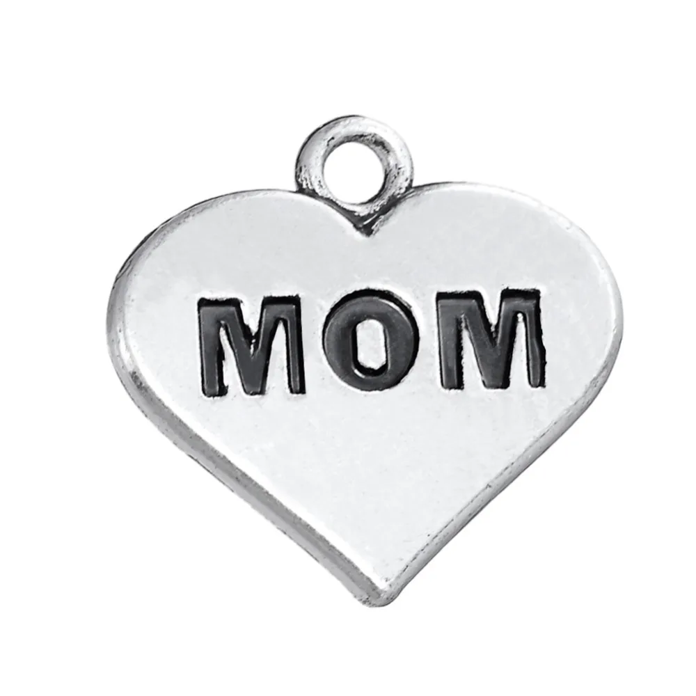 Skyrim вырезать слово мама на сердце Dsign Charm Fit оригинальный браслет DIY ювелирных