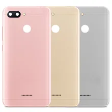 Xiaomi Redmi 6 задняя крышка корпус Redmi 6 задняя крышка аккумулятора камера стеклянная Боковая клавиша запасные части