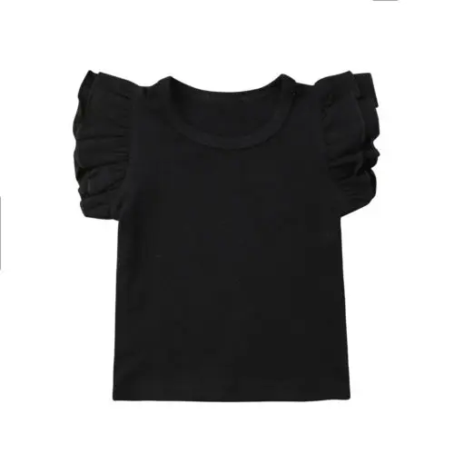 

2019 New Toddler Baby Girls Boy Flying Sleeves Tops Bodysuit Outfits Kid Clothes 0-4T