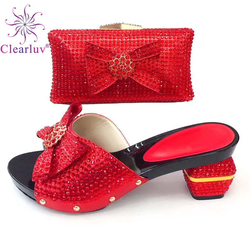 Soirée Correspondre Gold Couleur Strass Et À argent or rouge bleu Sac Italien De Pour New Décoré vert Ensemble Avec Mariage Ensembles Femmes Noir Africaine Sacs Chaussures XTfwc8q8dz
