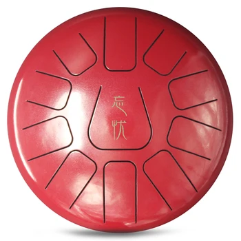 

Hot Sales 12 Inch Mini 11 Tone Steel Tongue Percussion Drum Handpan Instrument With Drum Toy Musical Instrument