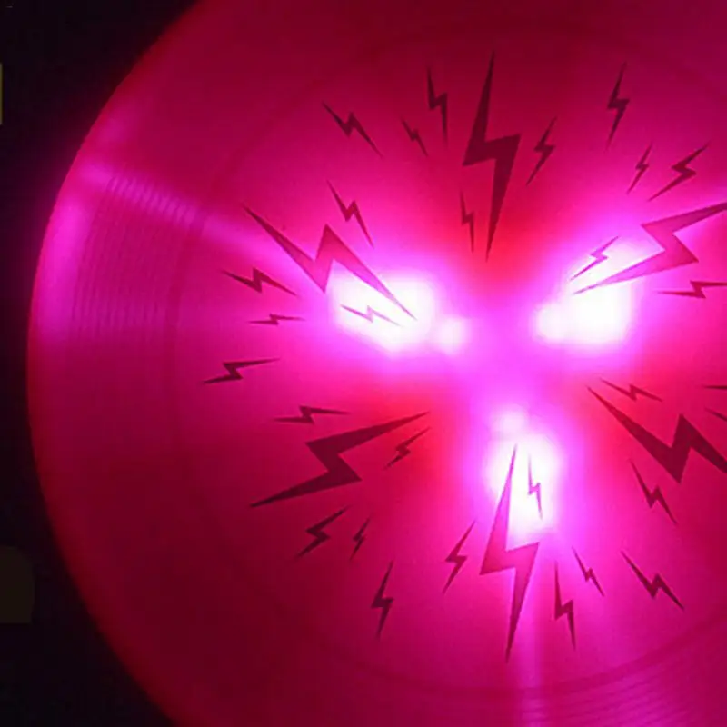 الحيوانات الأليفة لعبة تدريب تحلق القرص الكلب LED الإضاءة دغة مقاومة غير سامة سيليكون رمي لعبة