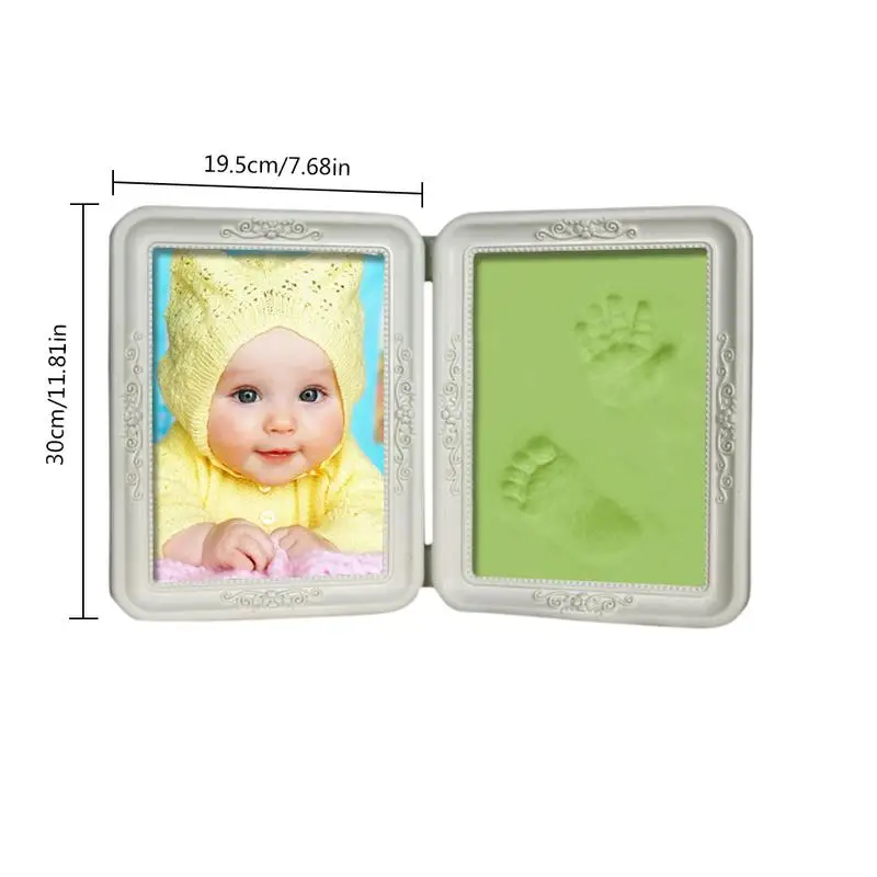 Baby Memorable Hand Footprint Photo Frame Handprint Mud Set Baby Gift Mold Hand And Foot Mud Keepsake Souvenirs Kit O3