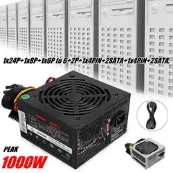 1000 Вт блок питания ПЗУ PFC бесшумный вентилятор ATX 24pin 12 в ПК компьютер SATA игровой PC питание для Intel AMD компьютер