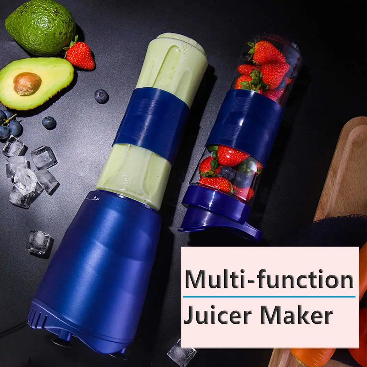 

220V Multi-function Electric Portable Juice Maker Juicer Cup Mini Fast Stirring Food Mixer Home Juicer 600ml