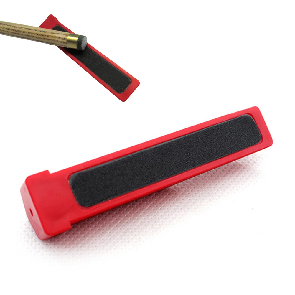 

osierr6 Pool Cue Tip Clamp,Double Sided Curved Cue Tip Sanding File Shaper for Snooker and American Pool (red)