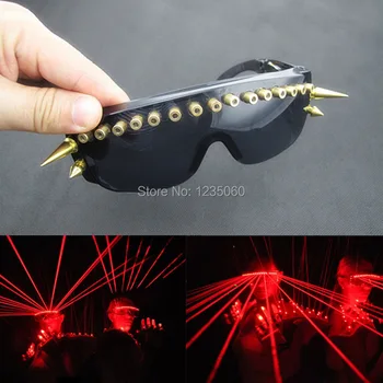 

Bar DJ Shows Light Up Glasses Nightclub Performers Stage Red Laser Flashing Luminescent LED Glasses Novelty Gifts Party Supplies