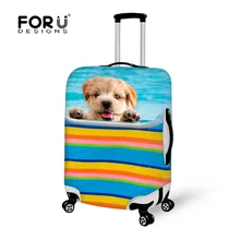 Крутой Чехол для багажа с принтом собаки, эластичный чехол для чемодана 18-32 дюймов, водонепроницаемый чехол для чемодана