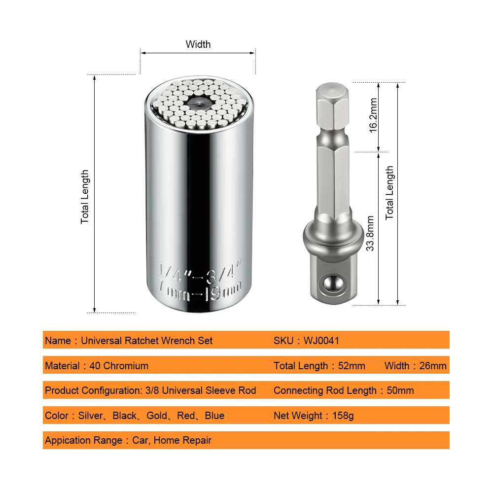 Jelbo Power Drill Adapter Drill Tools Uiversal Socket Adapter+Power Drill 2pcs Bits Set Adapter Set Car Repair Kit