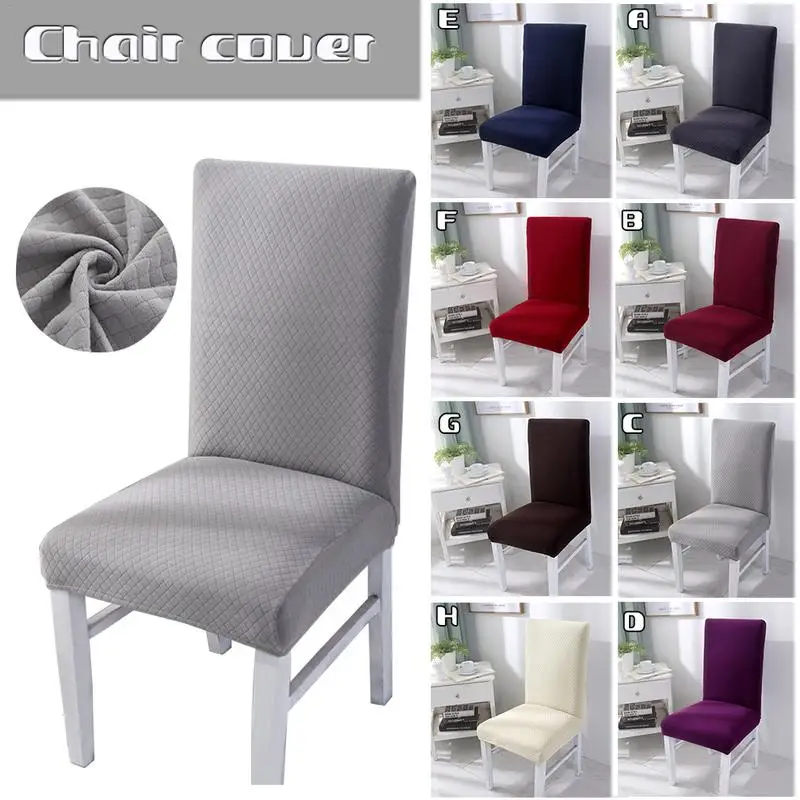 

Plaid Polar Fleece fabric chair cover Slipcovers Stretch Removable Dining seat Chair Covers Hotel Banquet Seat Covers house