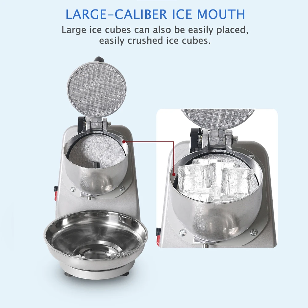 Professional Ice Crusher Ice Electric Shaver Snow Cone Maker Ice Cream Dessert and Cocktails For Commercial Home Use Summer Use
