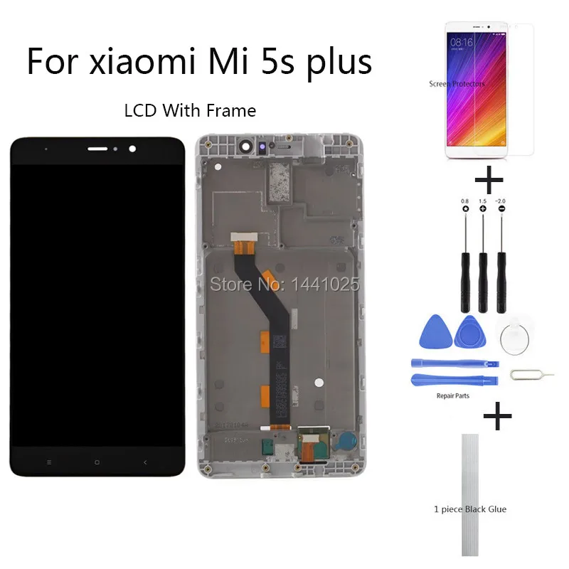 Качественный ЖК-дисплей AAA + рамка IPS для Xiaomi 5S plus сенсорный ЖК-экран 5 7 дюйма mi
