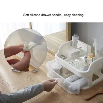 

Desktop Drawer Storage Box Sundries Case Small Objects Cosmetics Box Desktop Makeup Organizer Box Brush Holder Jewelry Organizer