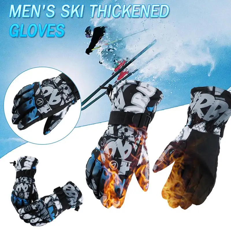 Extra Thick Ski Gloves Winter Snow Sport Outdoor Warm Waterproof Women