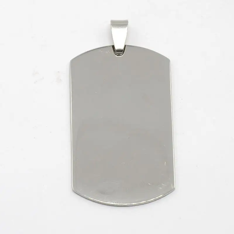 DIY Materials 316 Stainless Steel Big Rectangle Hand Stamping Blank Tag Pendants 50x29x1mm Hole: 9x3mm 20pcs/lot | Украшения и