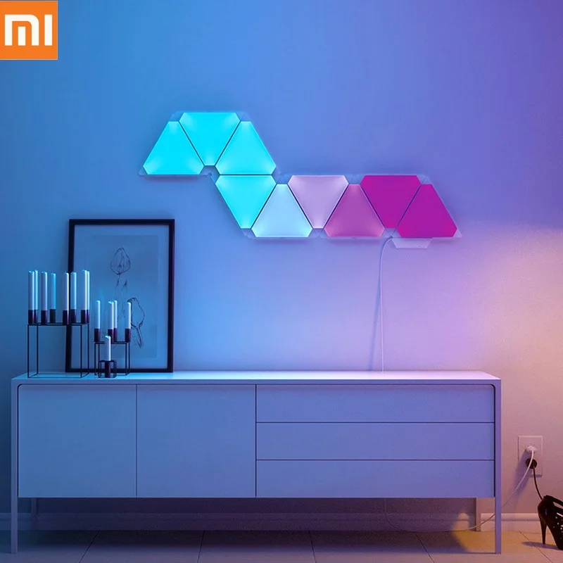 

Xiaomi Youpin Nanoleaf Green Noble Smart Light Kit 4PCS Wifi APP Voice Remote Control Colorful Smart Light Panel Updated Version