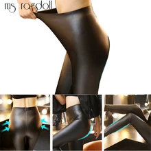 Женские штаны из искусственной кожи размера плюс, леггинсы с высокой эластичной талией, тонкие кожаные леггинсы, флисовые брюки, женская мода
