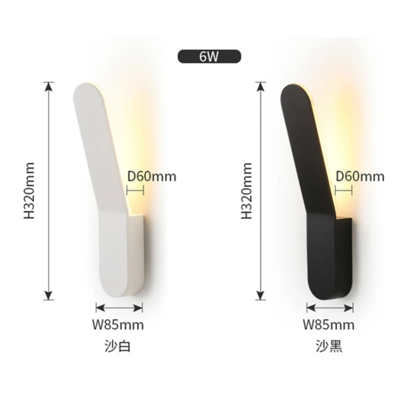 

DE.SOUL LED Wall Lamps 12W 86-265V AC110V 220V Modern Simple Bedroom Bedside Indoor Wall Lighting