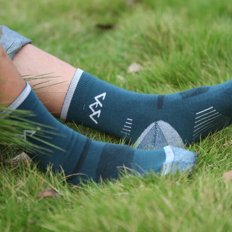 3Pairs/Lot Santo Men Women Hiking Socks Merino Wool Thicken Elastic Sweat Unisex Camping Sports Outdoor Running 6 Colors