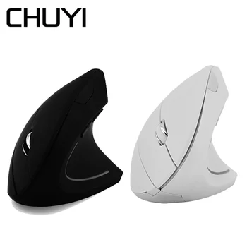 

CHUYI Ergonomic Vertical Mouse 2.4G Wireless Optical Gaming Mouse 1600DPI 5D USB Computer Gamer Mice With Mousepad For PC Laptop