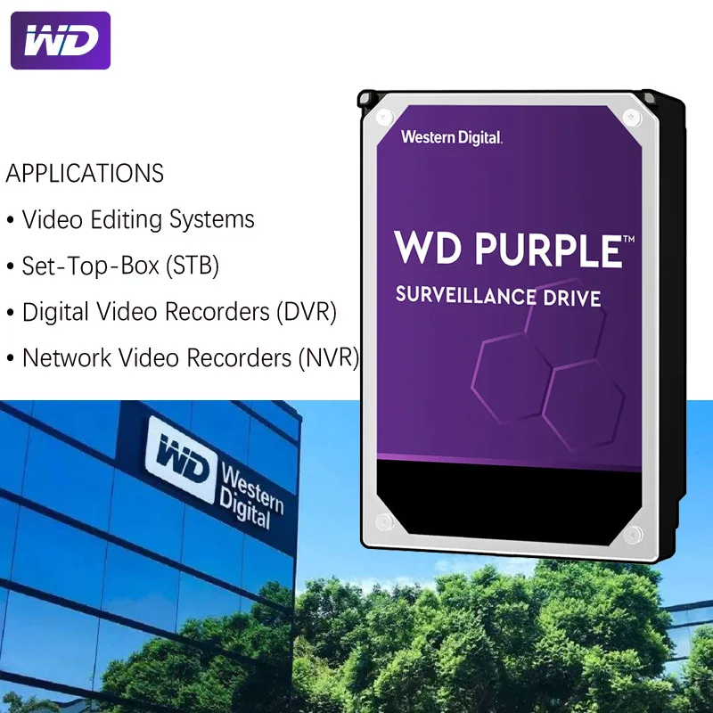 Диск Жесткий WD PURPLE для системы видеонаблюдения 1 ТБ SATA III 64 м 3 5 дюйма| |