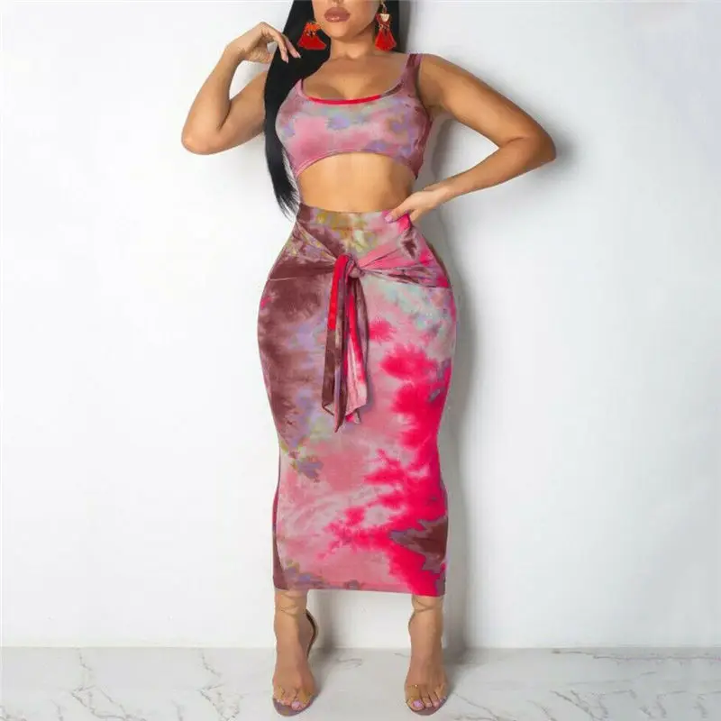 Meihuida для отдыха высокое качество 2 шт. Bodycon женщин комплект модный принт