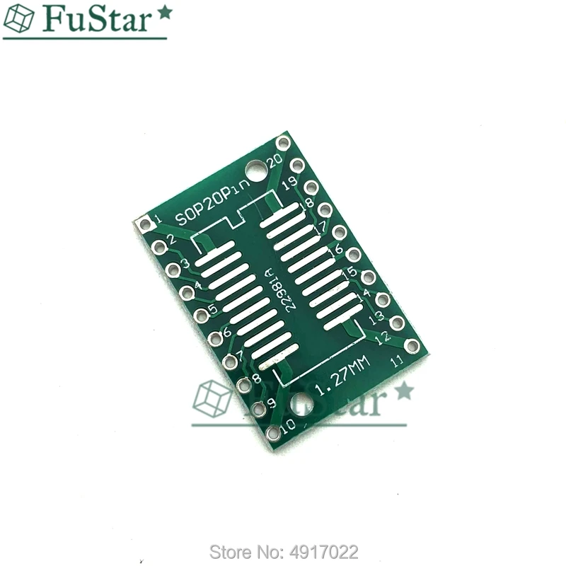 10 шт. SOP20 SSOP20 TSSOP20 to DIP20 Pinboard SMD для DIP Adapter 0 65 мм/1 27 мм до 2 54 Pin Pitch PCB Board
