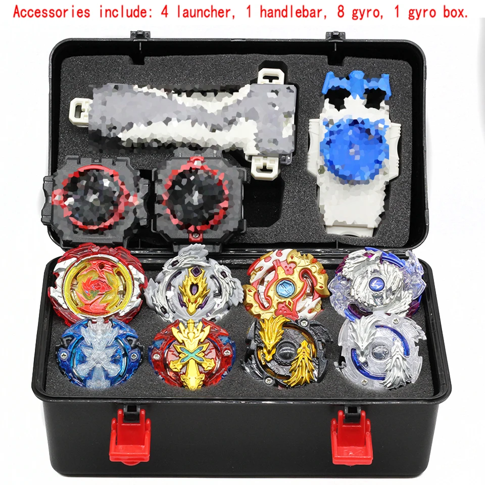 

Beyblade Burst Bayblade Set 8 Beyblades+4 Launchers+1 Handle Bey Blade Set Spinning Top Metal Fusion 4D Blade Blades Toys Gift