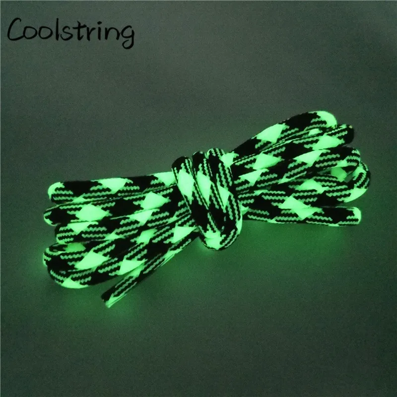 Coolstring Sport Glowing Round Shoelace Glow In The Dark Night Colorful Fluorescent Shoe Laces Athletic Shoestrings For Boots