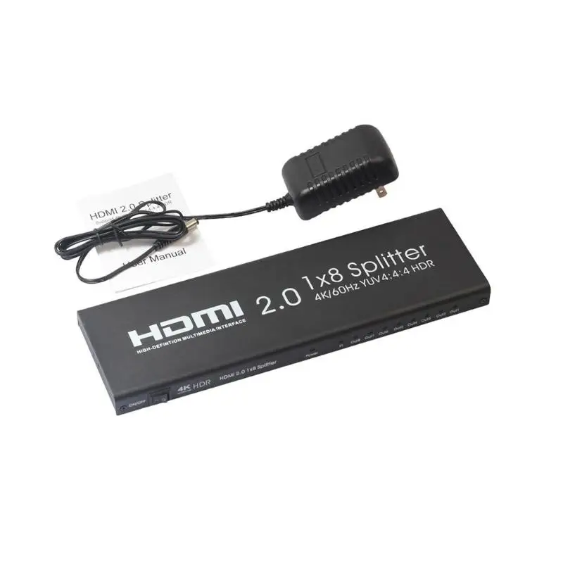 

1x8 HDMI Splitter One in Eight out HDMI 2.0 4K Adapter Audio Video Switcher