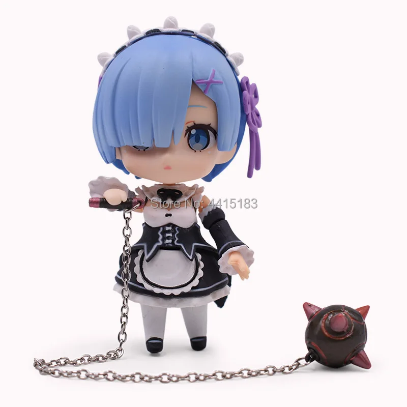 2 Styles Q Ver Anime Re : Life In A Different World From Zero Nendoroid Ram Rem PVC Action Figure Doll Collectible Model Toy 