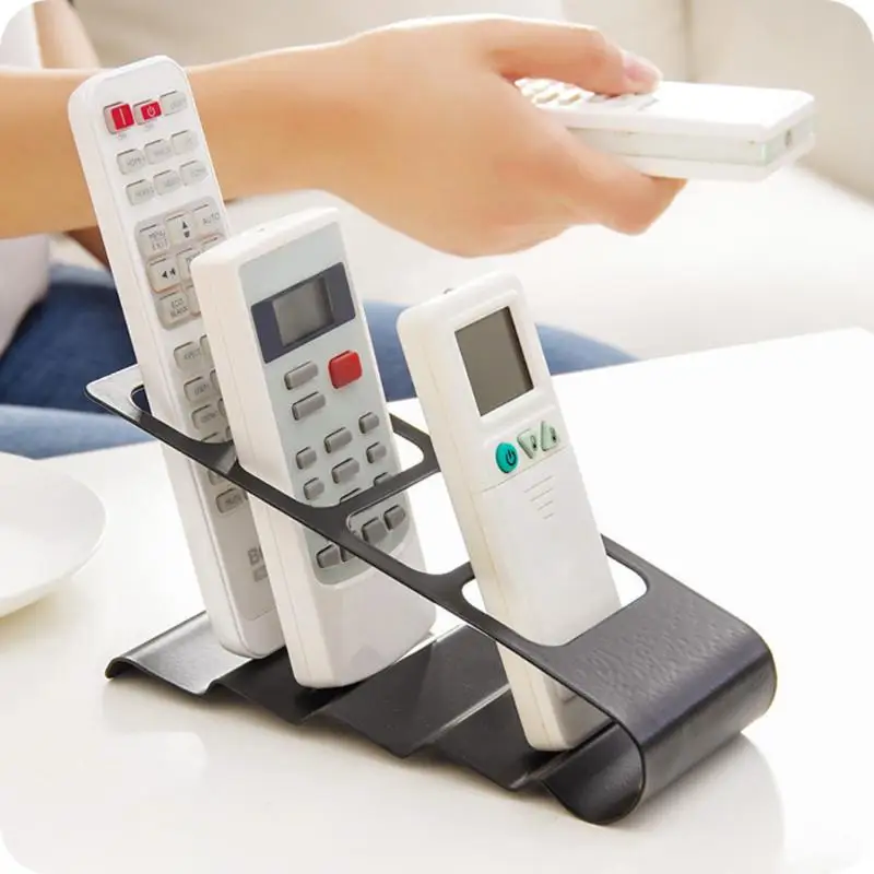 

Practical Wrinkled 4 Section Home Appliance Remote Control Stand Holder Storage Holders Mobile Phone 4 Frame Holder Stand