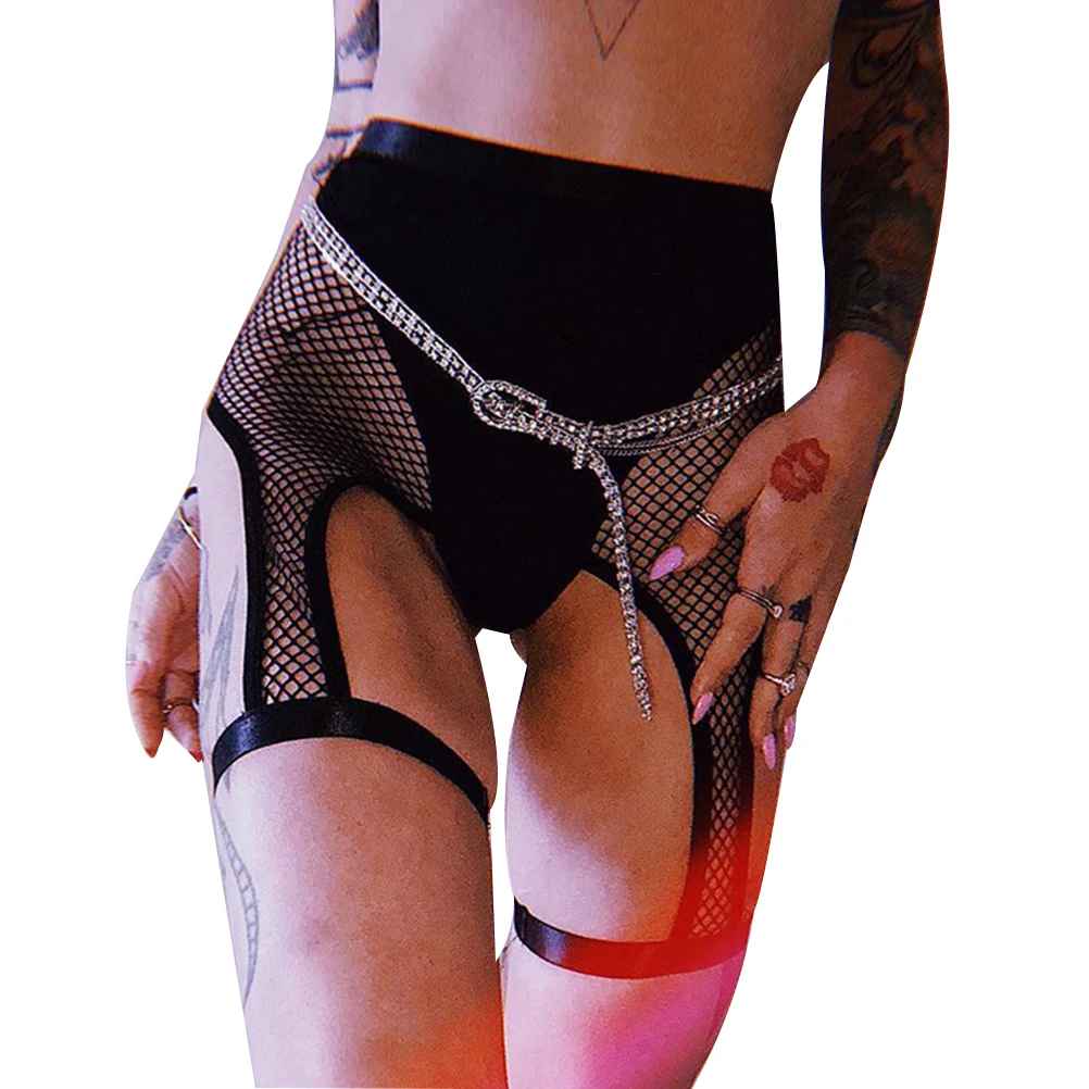 

Sexy Summer Mesh Patchwork Stretch Shorts Womne Mesh Transaparent Casual Ladies High Waist Hollow Out Mesh Net Shorts