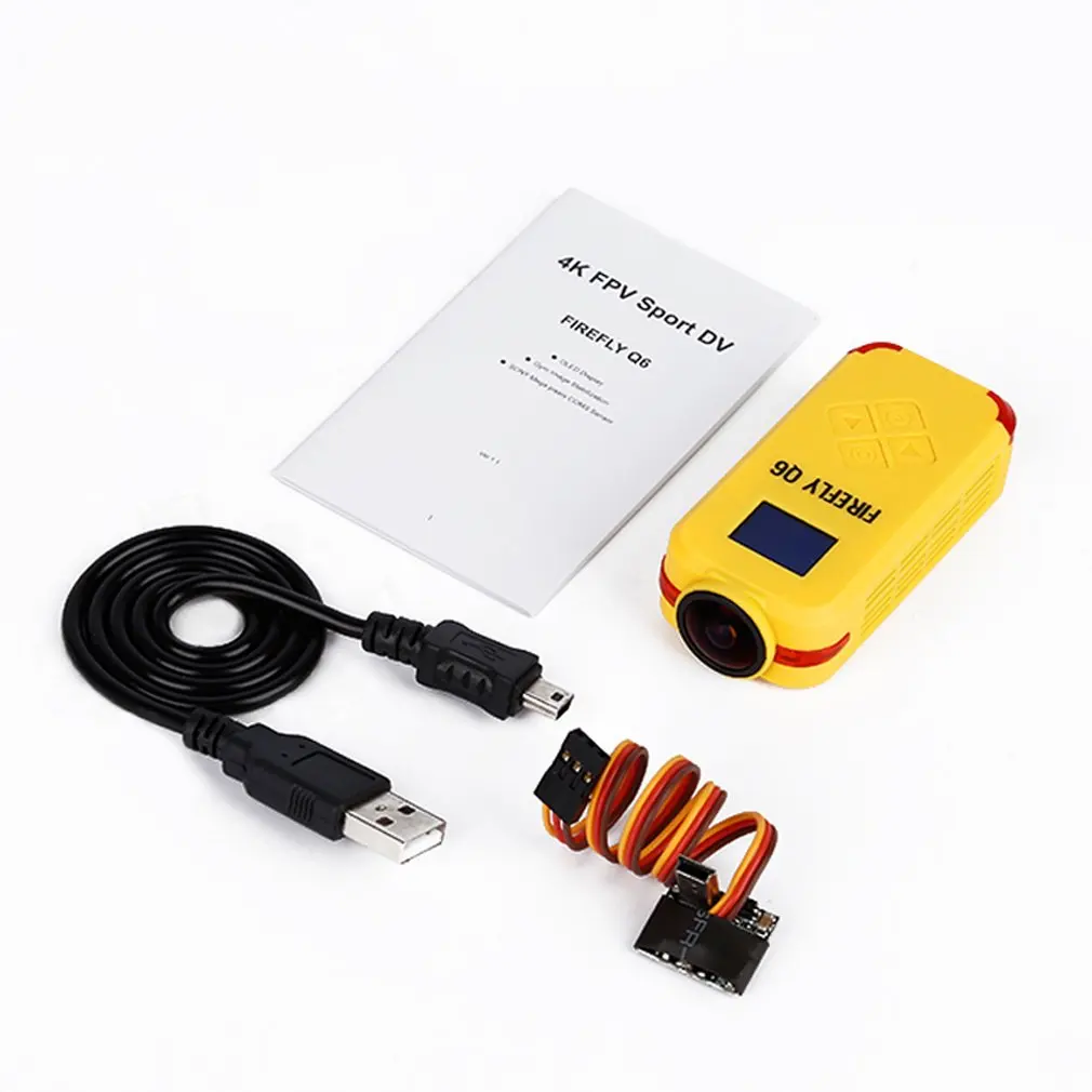 Aerial Camera Top Quality Hawkeye Firefly Q6 4K 120 Degree Angle 12M Pixel HD Action Camera Yellow цена Aerial Camera Top Quality Hawkeye Firefly Q6 4K 120 Degree Angle 12M Pixel HD Action Camera Yellow цены онлайн