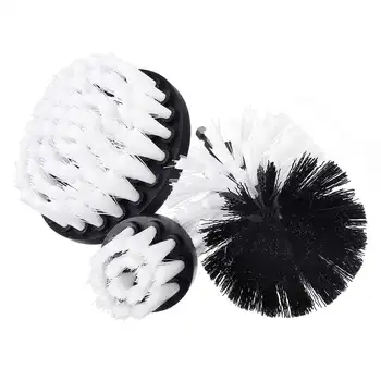 

3Pcs/Set Electric Drill Brush Kit Plastic Round Cleaning Brush For Carpet Glass Car Tires Nylon Brushes Power Scrubber Drill