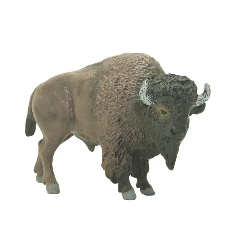 Оригинальные настоящие дикие жизни зоопарк модели животных американские Bison