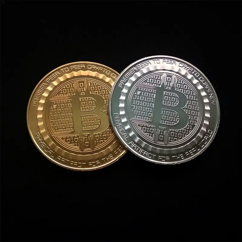 Gold Plated Bitcoin Coin Collectible Gift Casascius Bit Coin BTC Coin Art Collection Physical gold commemorative coins