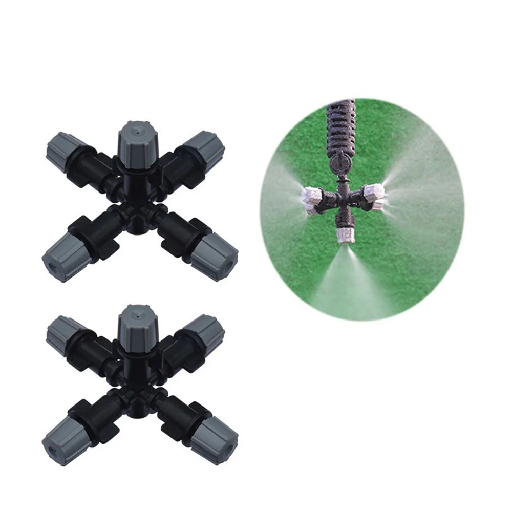 

Watering 2019 fog WATER SPRAY To greenhouse Drip irrigation Garden cross Atomizing nozzle misting nozzle Hanging anti drip 5pcs