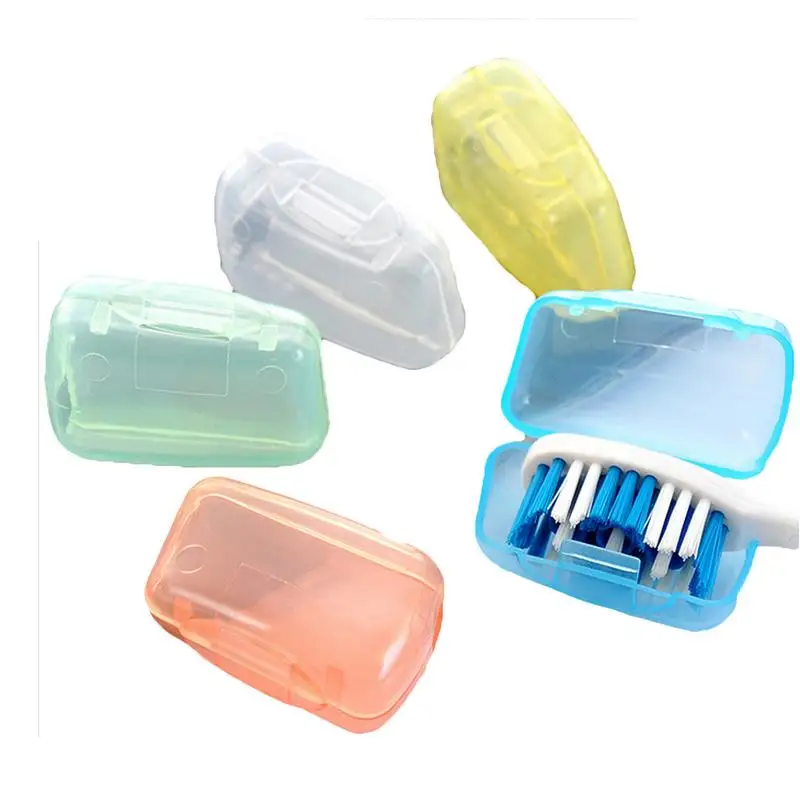 

5pcs Storage Boxes Slime Portable Toothbrush Head Cover Travel Hiking Camping Brush Cap Case Storage Boxes For Home