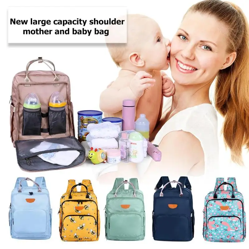 

Large Capacity Mummy Backpack Outdoors Maternity Diaper Bags Baby Care Multi-pockets Design Casual Travel Zipper Tote Bag