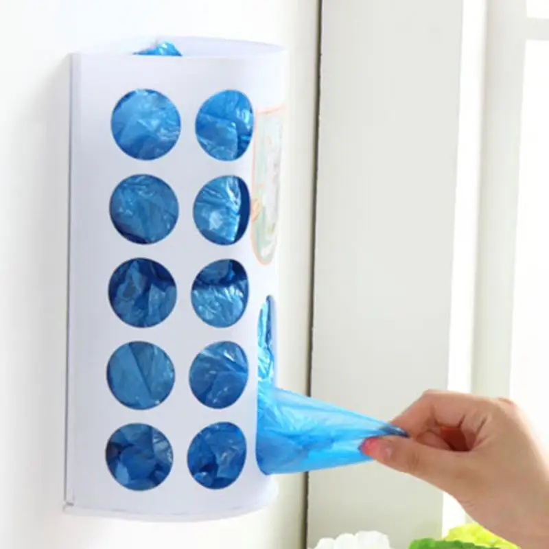 

Wall-mounted Plastic Bag Storage Box Garbage Trash Bags Storage Container Multi-purpose Kitchen Bathroom Organization Case P30