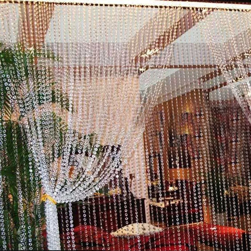 

30M Beads Curtains Acrylic Crystal Curtain Octagonal Bead Curtains on the Door Festive Party Indoor Home Wedding Decoration34
