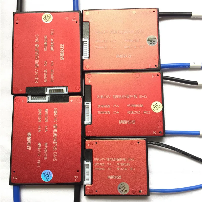 8 S 24 В 18A 25A 35A 45A 60A Lifepo4 LFP батарея PCB bms PCM с балансом для электрического