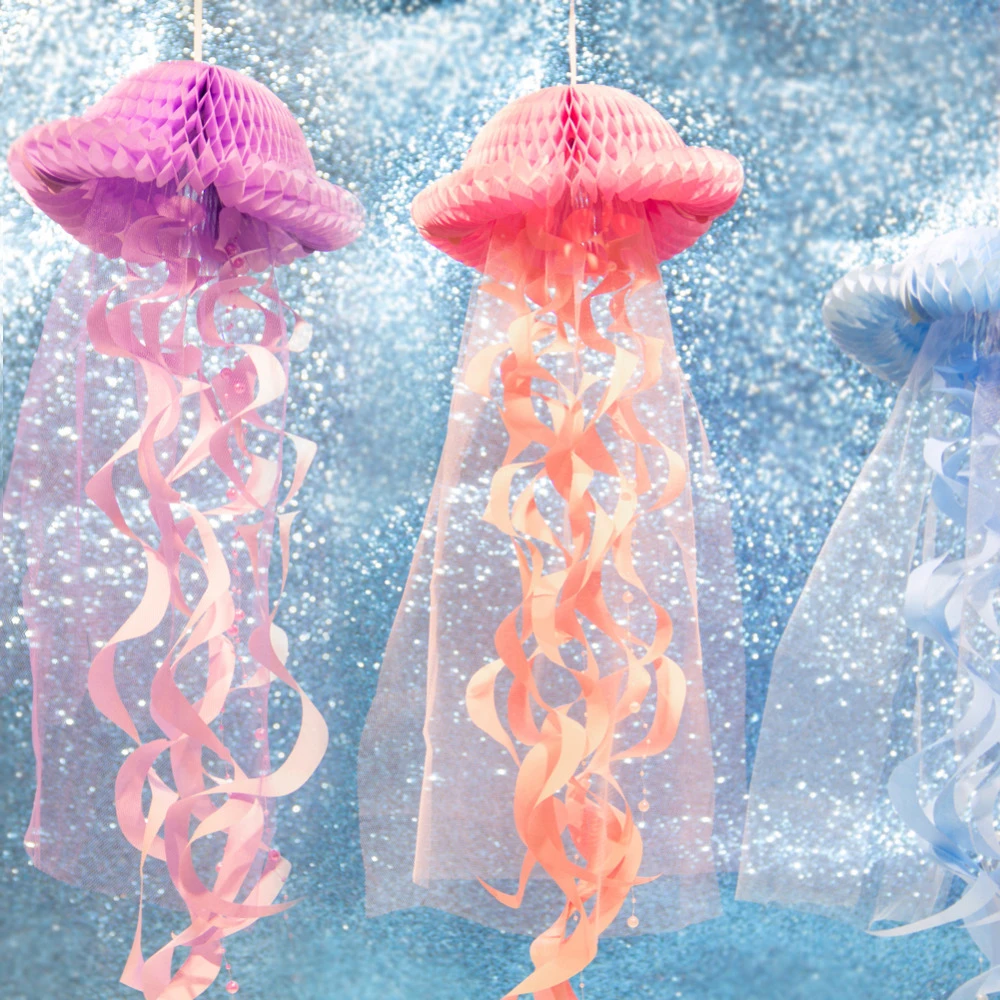 Ocean Sea Honeycomb Hanging Party Decoration Hanging Jellyfish DIY Craft