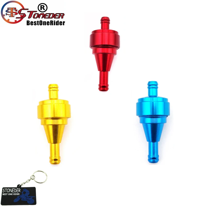 

STONEDER CNC Aluminum Petrol Gas Fuel Filter For Pit Dirt Push Trail Bike ATV Quad 4 Wheeler Go Kart Motorized Motorcycle Buggy
