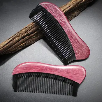 

Natural Ox Horn Comb Sandalwood Anti-Static Fine Teeth Handmade Hair Comb for Outdoor Indoor Travel Home Use