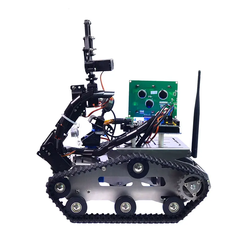 Xiao R DIY WiFi Video Control Smart Robot Tank Car with Display Screen for Arduino 2560